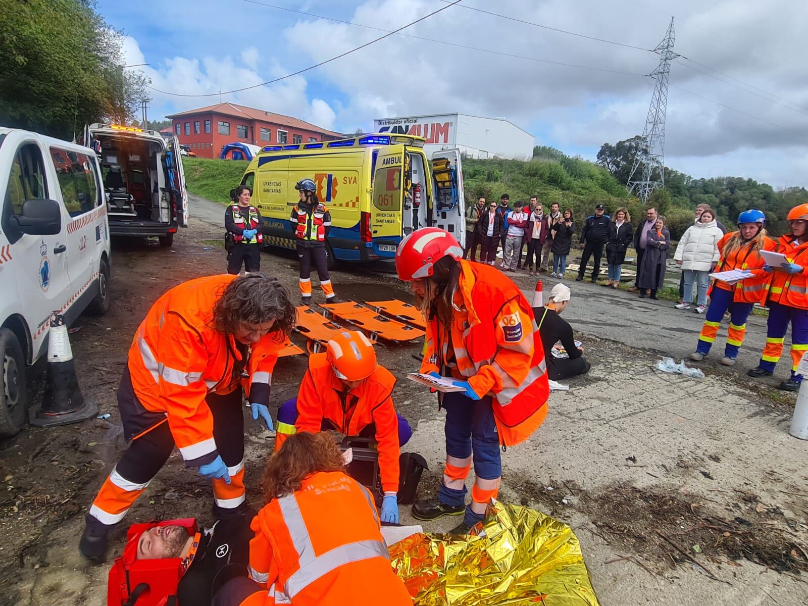 El simulacro se ha realizado a lo largo de la mañana (foto: Concello de Narón)