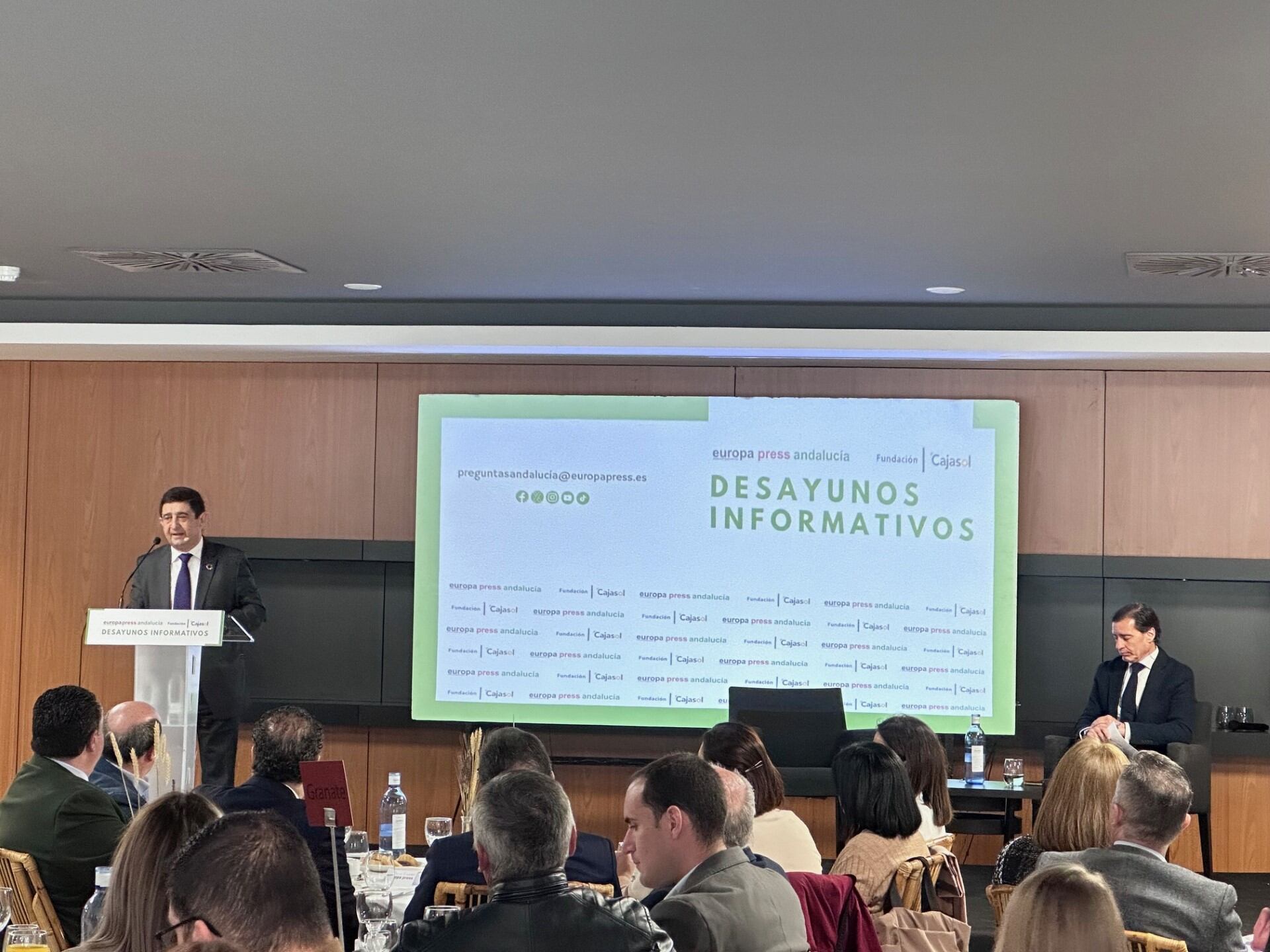 Francisco Reyes en los desayunos informativos de Europa Press en Jaén.