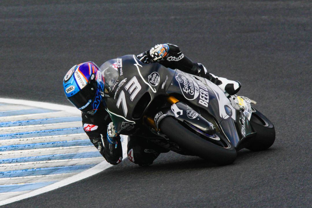 Álex Márquez durante los entrenamientos en Jerez 