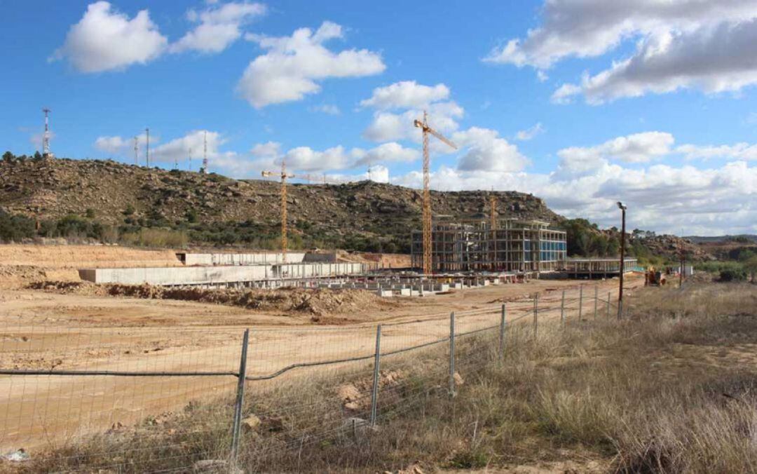 Estado de las obras del hospital de Alcaíz el pasado diciembre