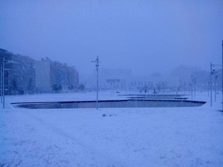 La nevada en Salburua