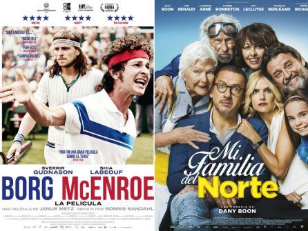 Carteles de &quot;Borg vs McEnroe&quot; y &quot;Mi familia del norte&quot;