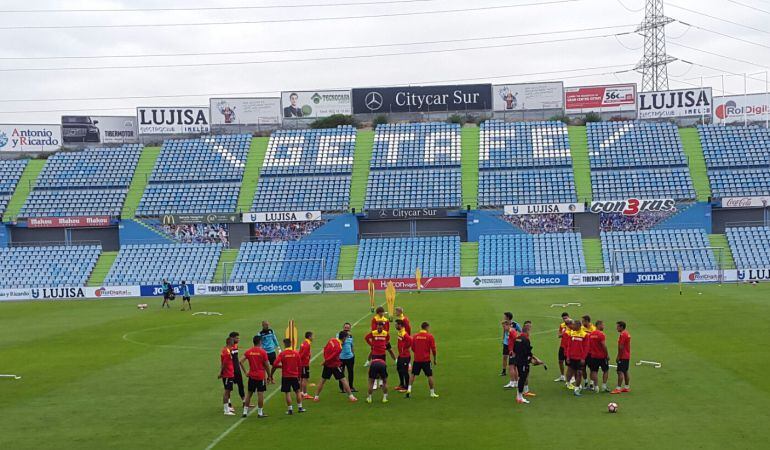 Bordalás solo ha podido dirigir cuatro sesiones antes de su debut el domingo en Tenerife