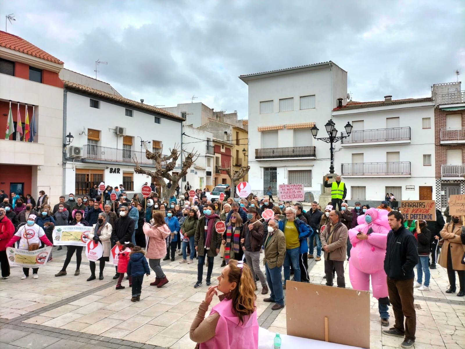 Una vista general de la concentración en Barajas de Melo (Cuenca)