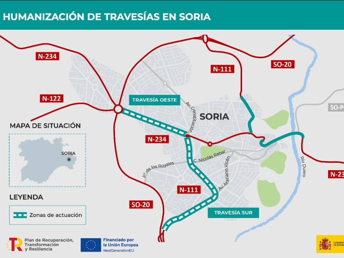 Mitma adjudica por más de 12 millones de euros las obras de las travesía oeste y sur de Soria