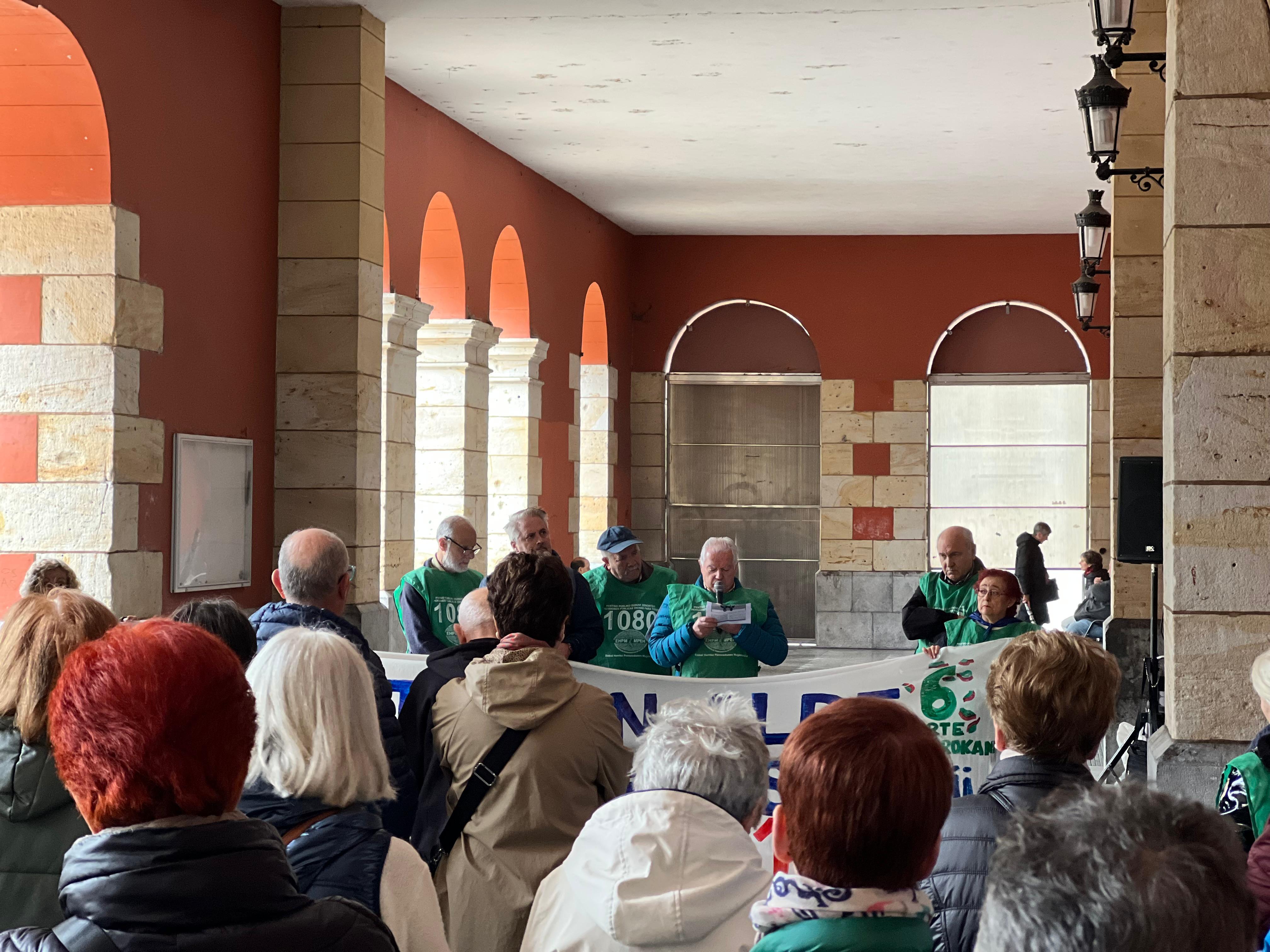 Manifestación de pensionistas en Eibar