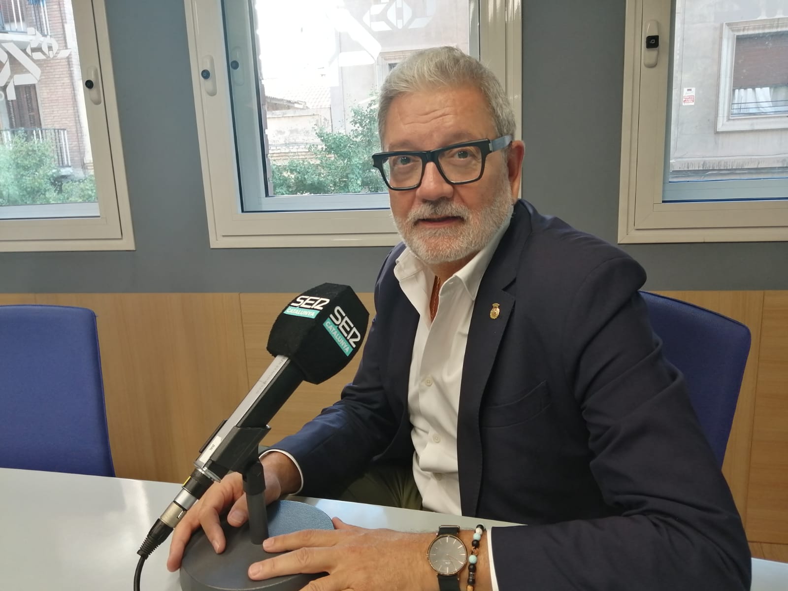 Fèlix Larrosa, l'alcalde de Lleida, durant la seva participació a l'Aquí Lleida d'aquest divendres, 19 de setembre.