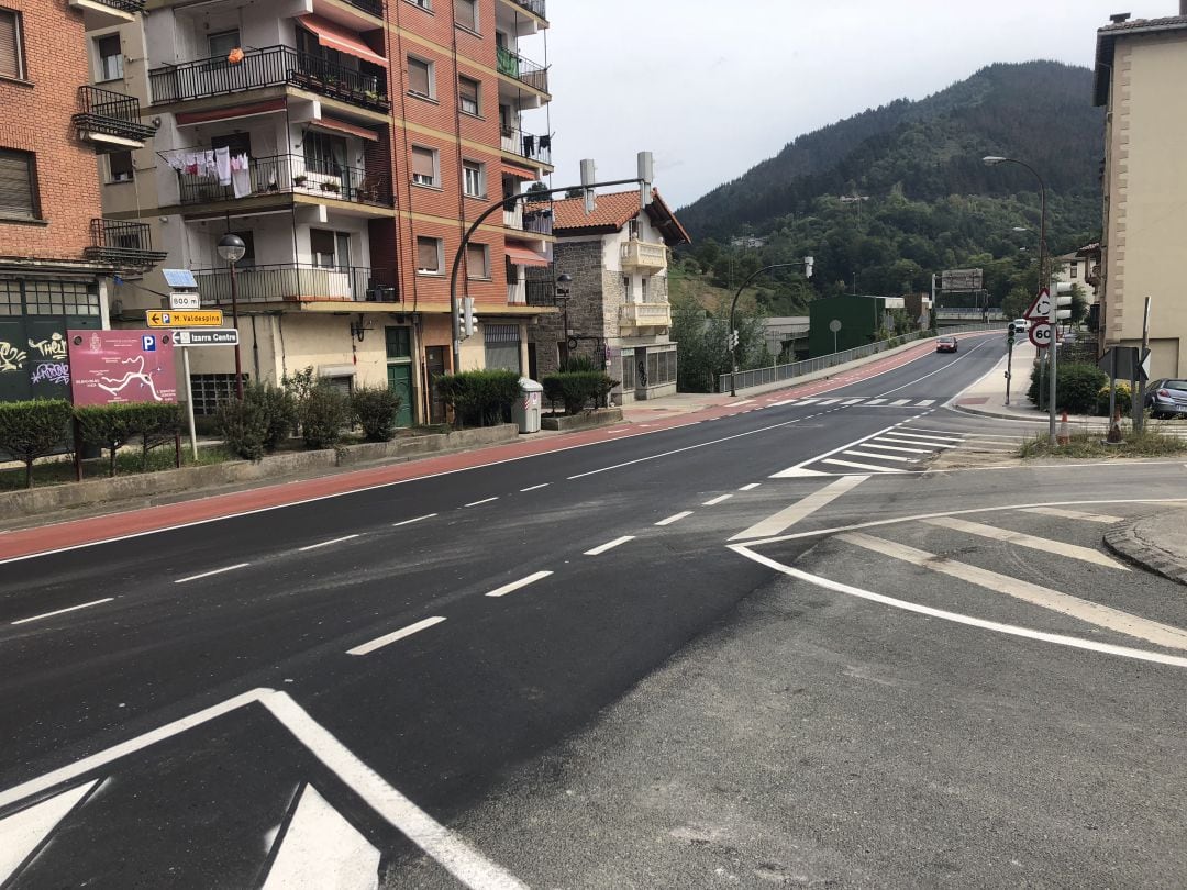 Imagen del carril-bici habilitado esta semana en la Avenida de Guipúzcoa