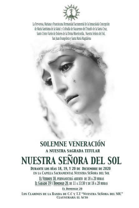 Convocatoria del acto de veneración a Nuestra Señora del Sol