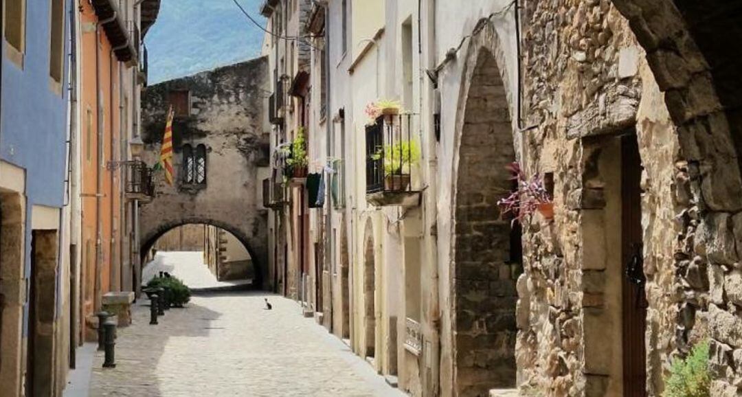 Una de las calles de Anglès.