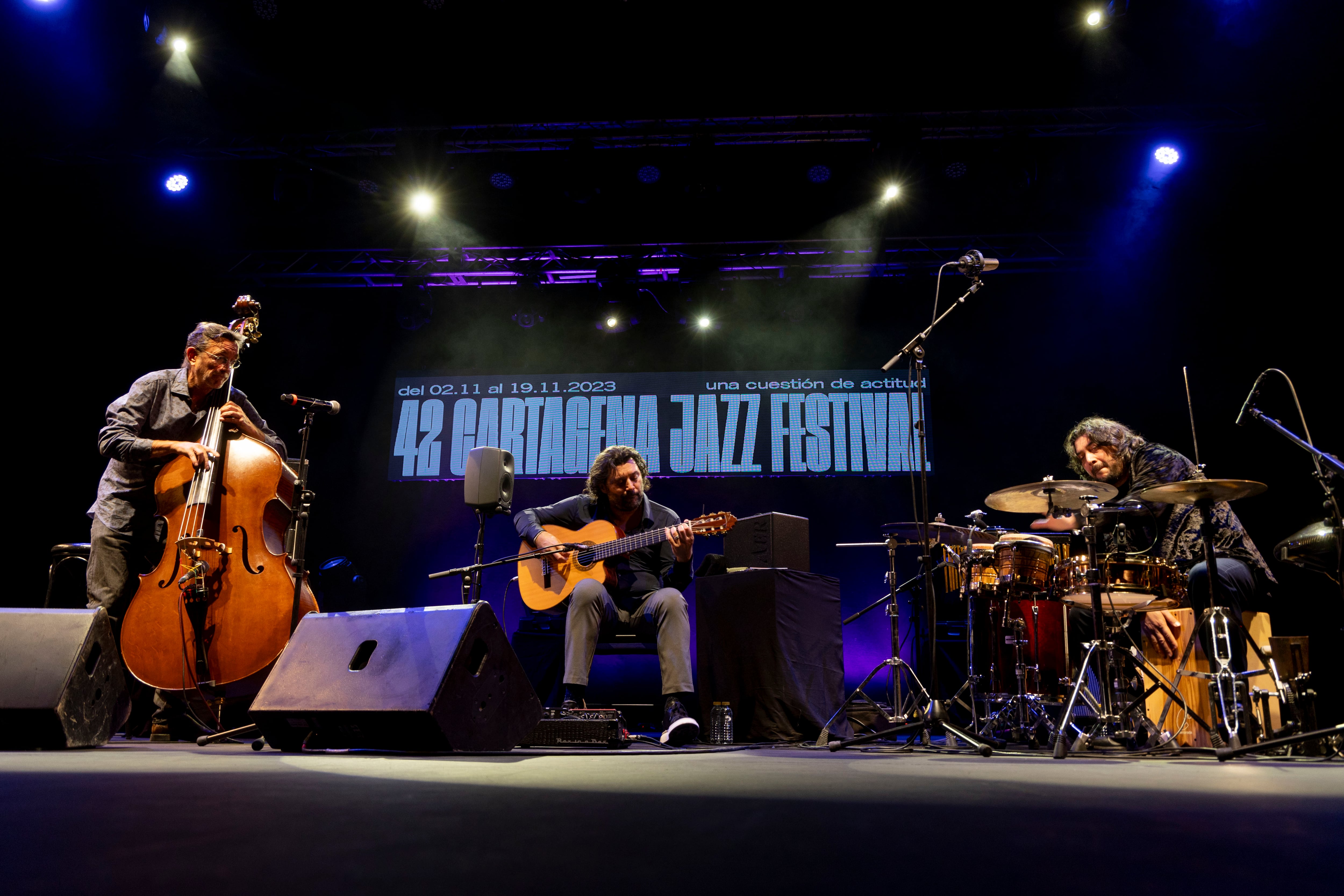 Josemi Carmona, Javier Colina y Bandolero en el Cartagena Jazz Festival 2023.