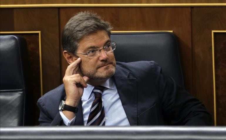 El ministro de Justicia, Rafael Catalá, en el Congreso de los Diputados