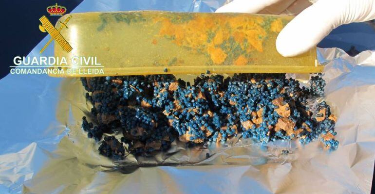 Recipient amb la substància que hauria produït suposadament l&#039;enverinament de l&#039;animal