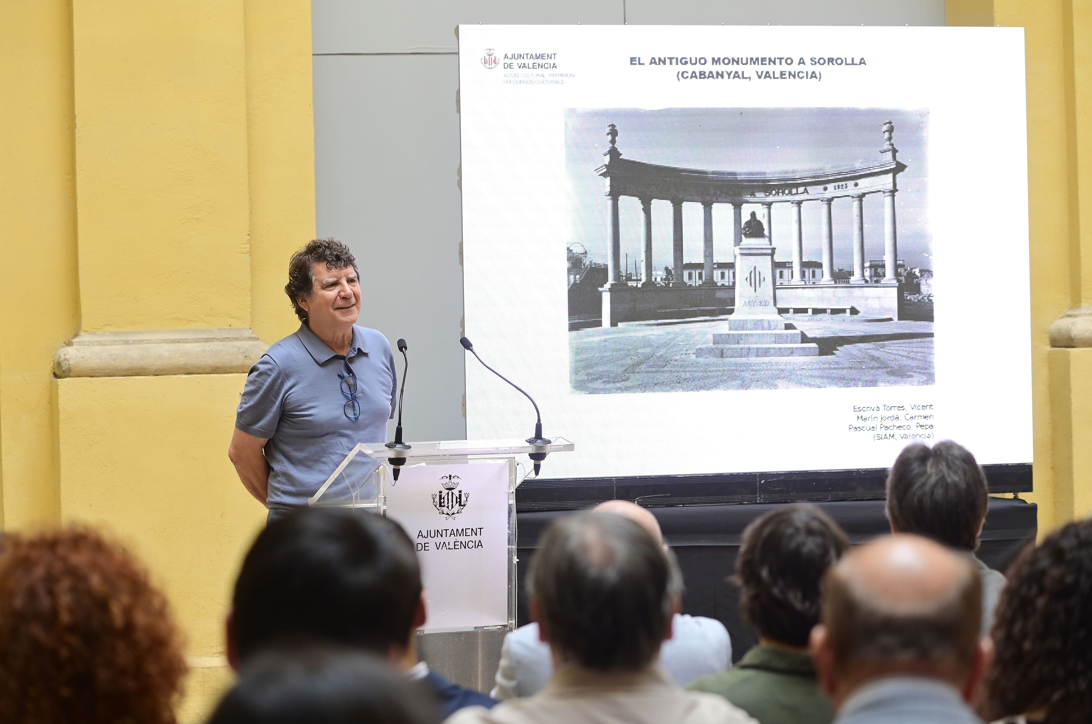 El geólogo David Freire, colaborador del Instituto Geológico y Minero de España (IGME) durante la presentación del proyecto de recuperación - AYUNTAMIENTO DE VALÈNCIA