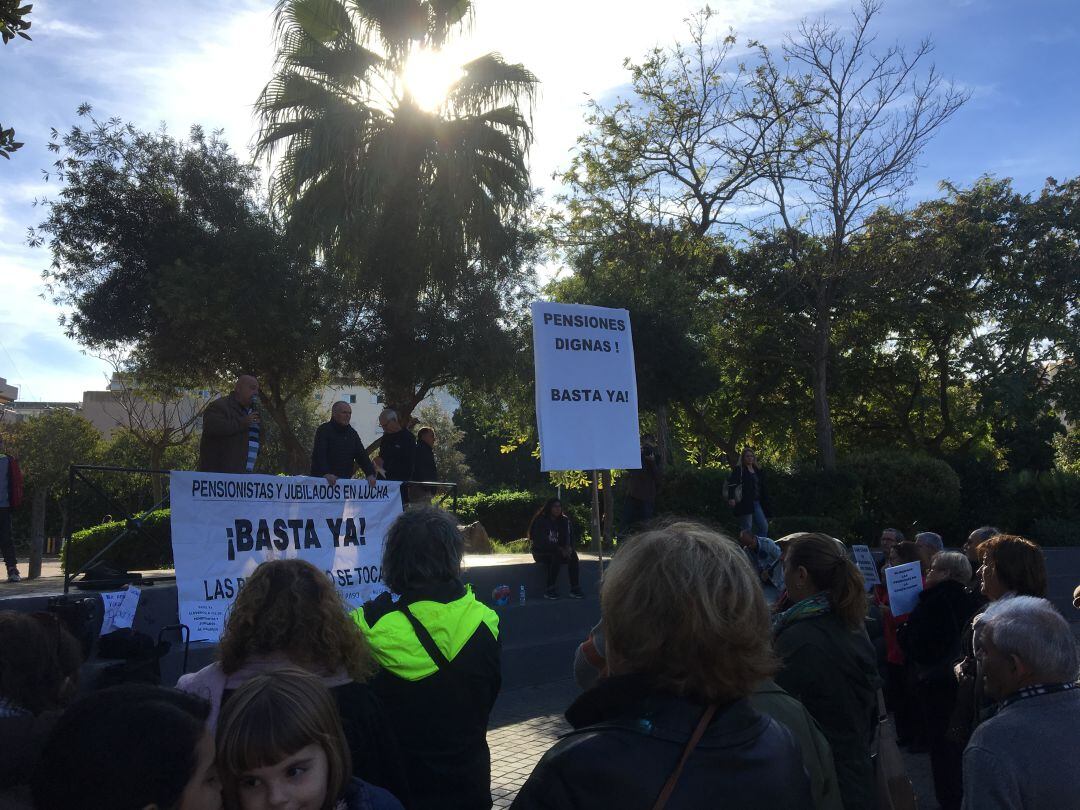 Concentración de pensionistas en Ibiza 