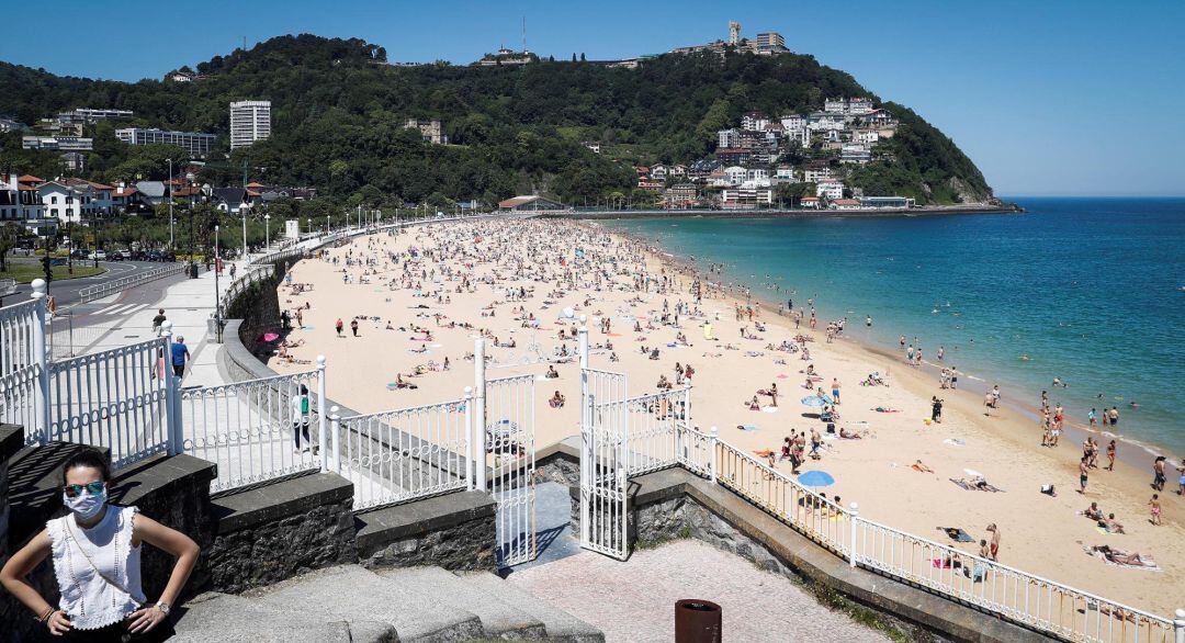 Vista de la playa de Ondarreta.