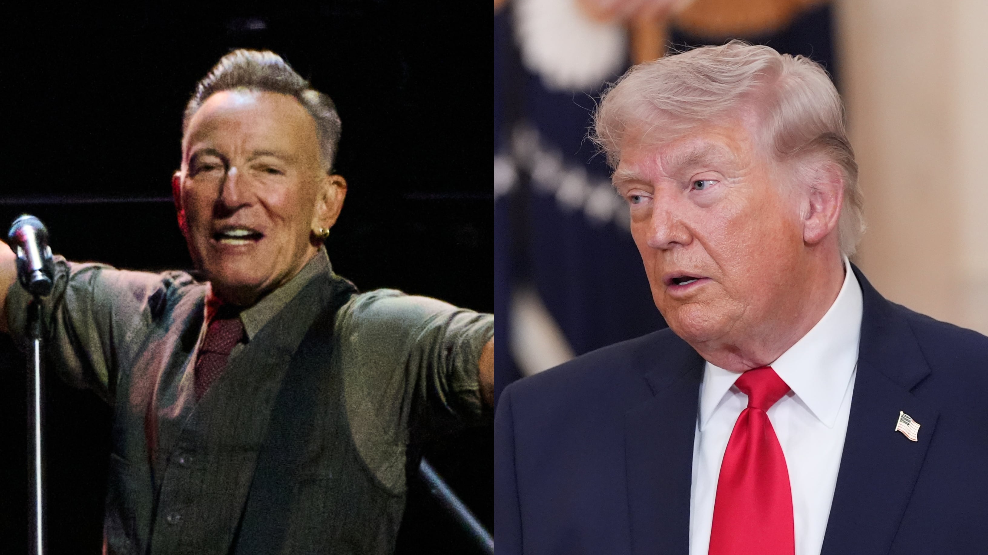 Donald Trump y Bruce Springsteen en un montaje / Cadena SER