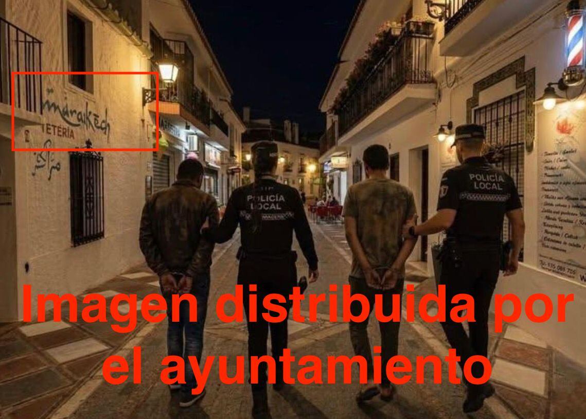 La fotografía usaba por la policía municipal de Benalmádena (Málaga)