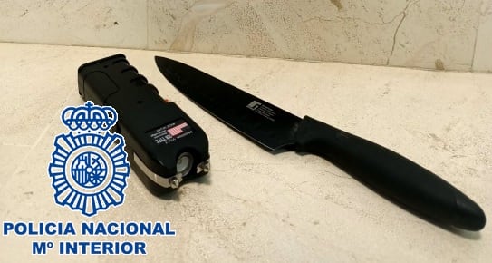 Parte de las armas incautadas por la Policía Nacional