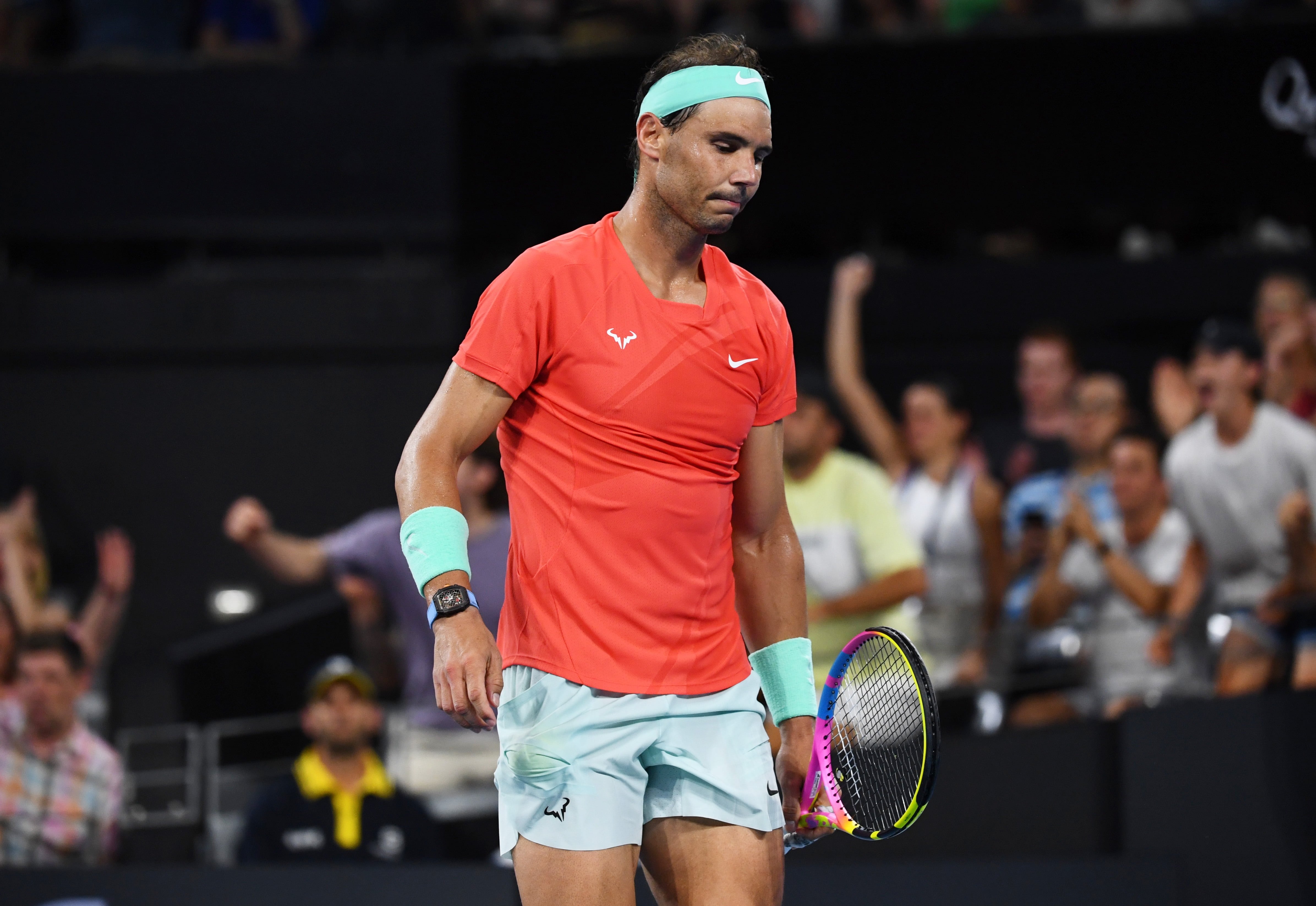 Rafa Nadal vs Jordan Thompson. Cuartos de final del ATP 250 de Brisbane 2024.