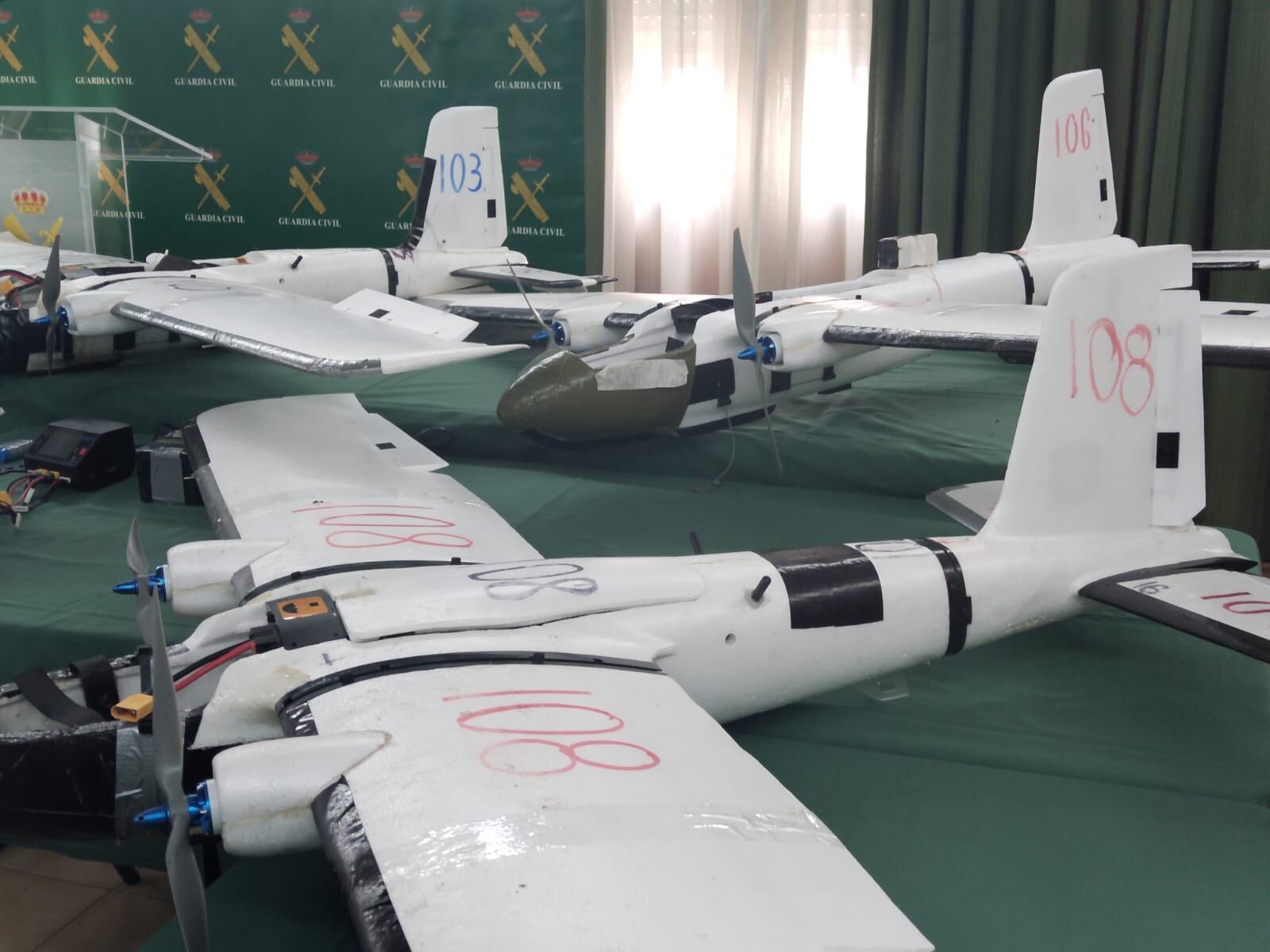 Drones intervenidos por la Guardia Civil