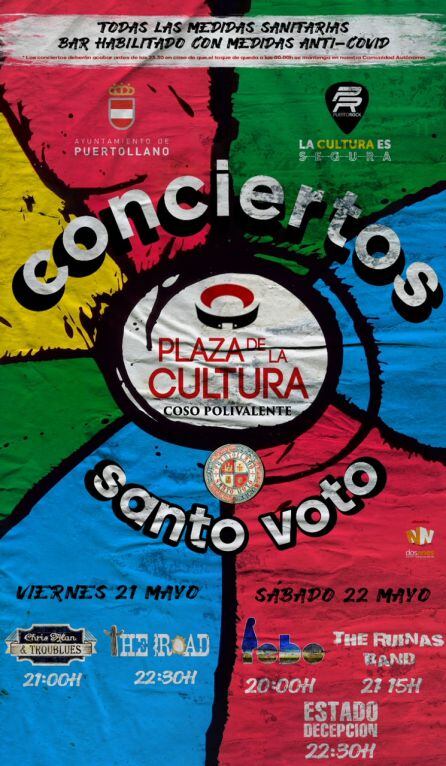 Cartel oficial Conciertos Santo Voto