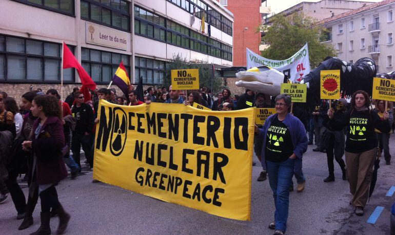 Manifestación en Cuenca contra el ATC en 2012.