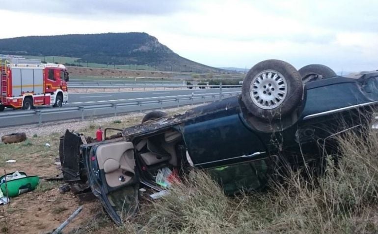 Imagen del accidente registrado en la A-31