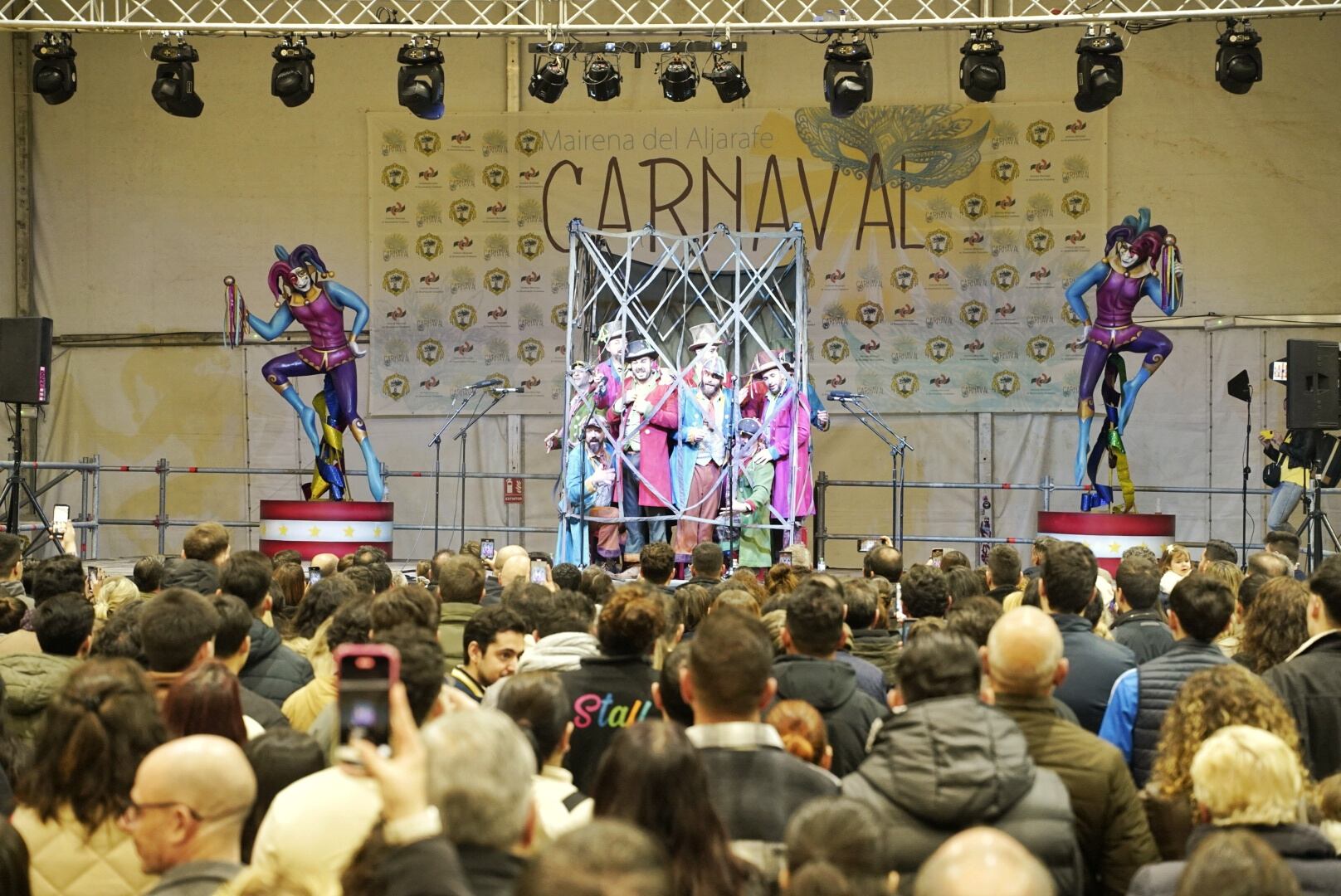 Imágenes del año pasado de la carpa municipal, punto de encuentro del Carnaval en la Calle de Mairena de Mairena del Aljarafe