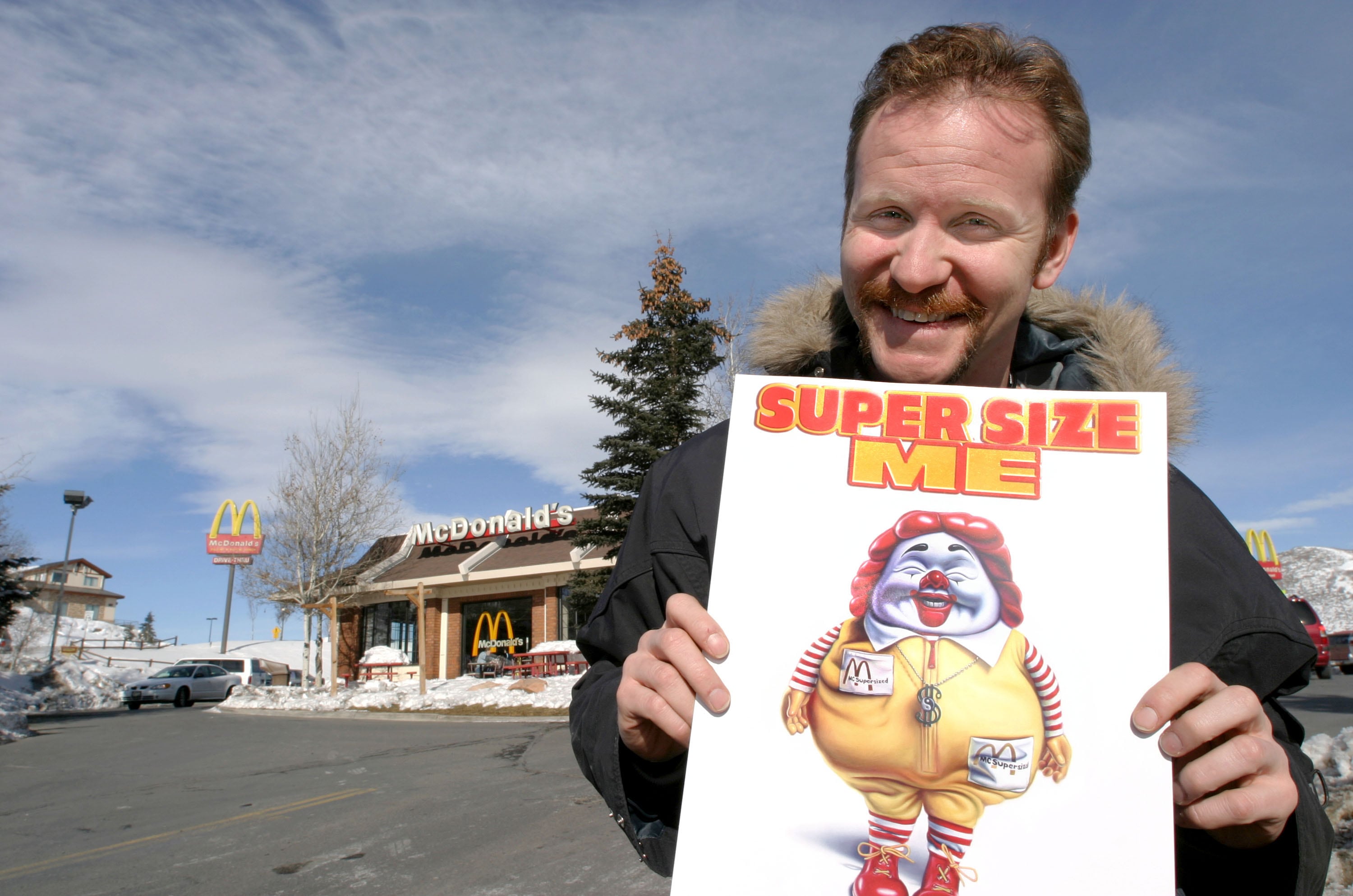 Morgan Spurlock, director del documental &#039;Super Size Me&#039;, durante el Festival de Cine de Sundance (2004).