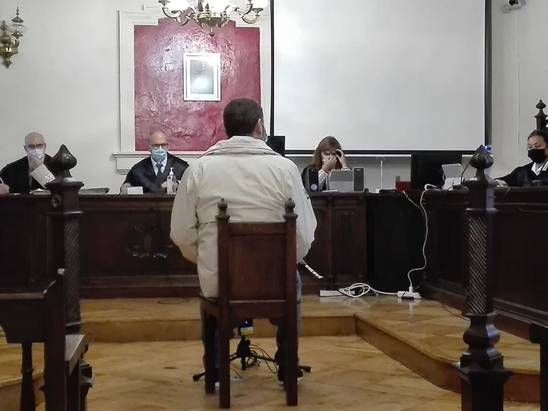 El acusado durante su declaración en la Audiencia Provincial