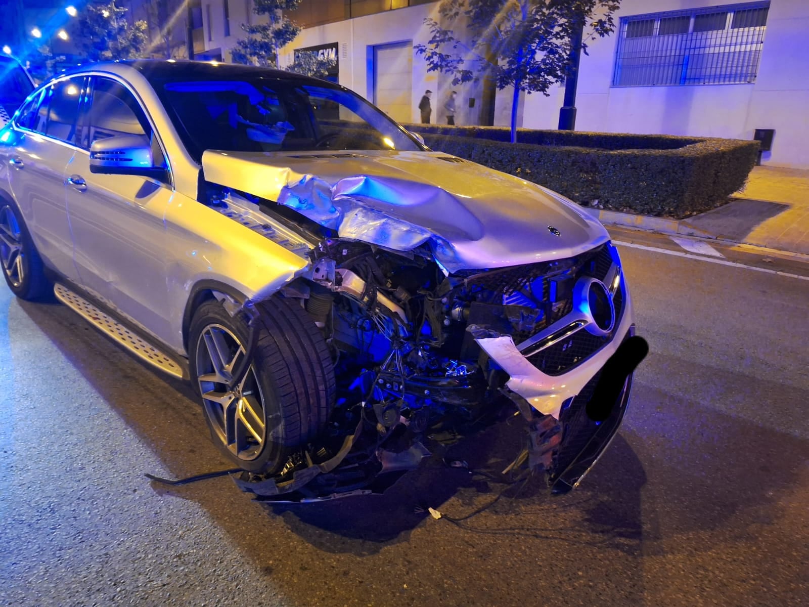 Estado en que quedó el coche que provocó el accidente