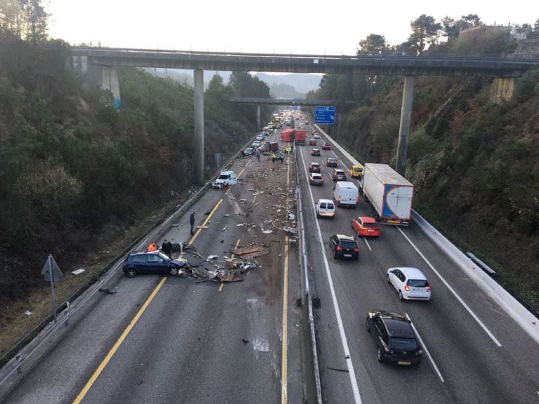 Accidente en la A-55. Imagen de archivo