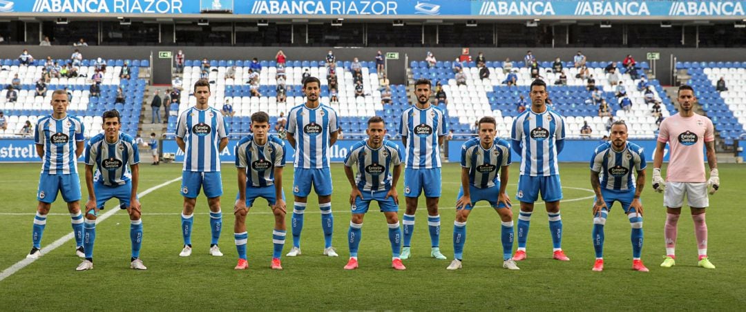 Los jugadores del Deportivo en el Teresa Herrera