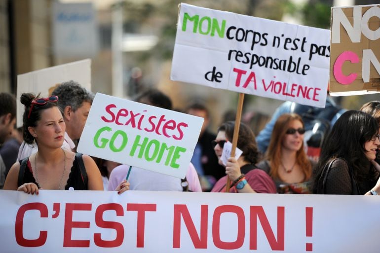 Protesta contra el sexismo en Francia.