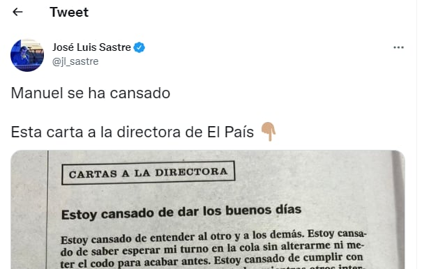 Carta a la directora en &#039;El País&#039;