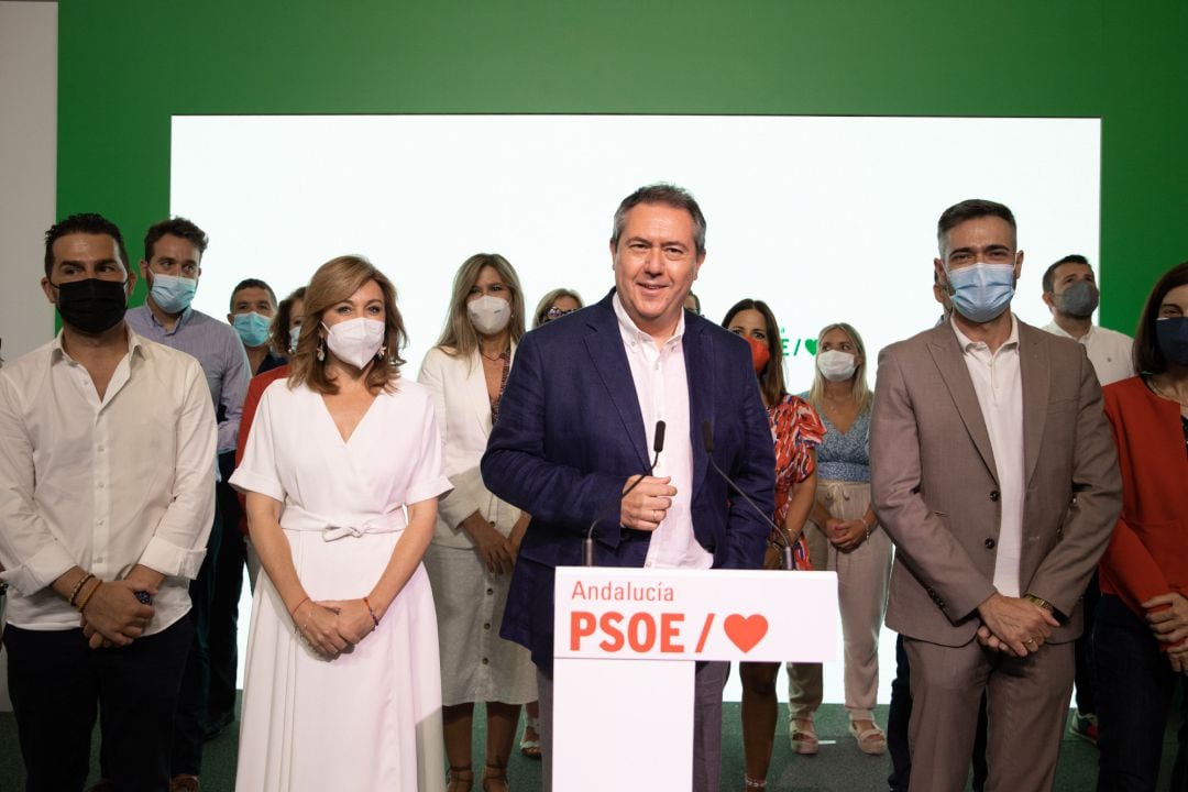 El candidato socialista a la Presidencia de la Junta de Andalucía, Juan Espadas, en su proclamación como secretario general del PSOE de Andalucía