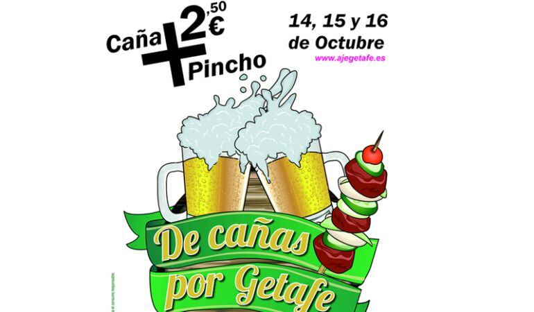 Del 14 al 16 de octubre, AJE Getafe organiza la quinta edición de &#039;De cañas por Getafe&#039;.