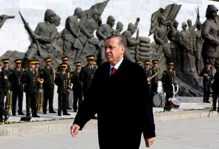 El presidente turco Tayyip Erdogan durante un acto oficial