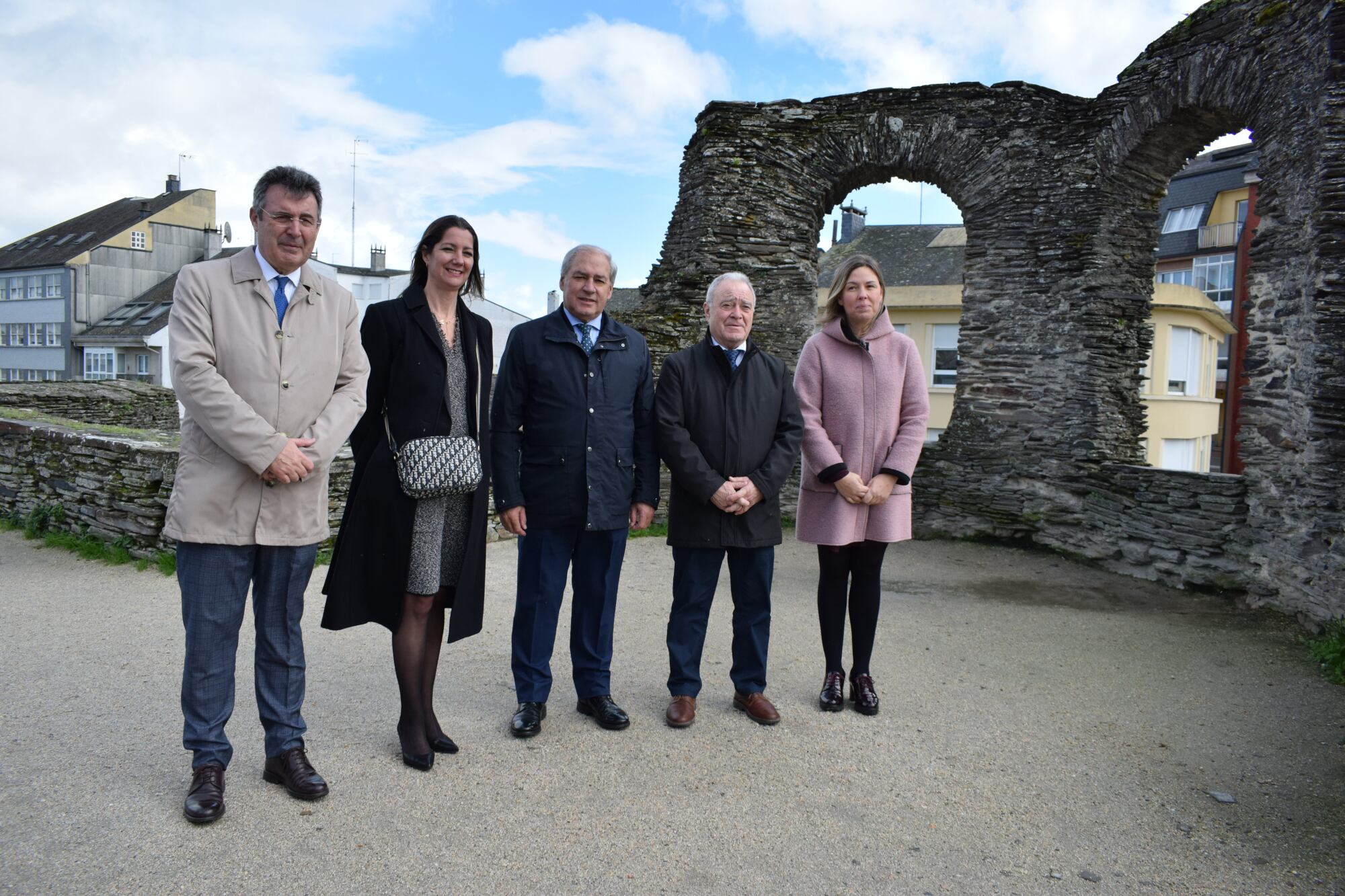 Visita Lugo presidentes Lugo Huesca Gerona y alcaldesa Lugo
