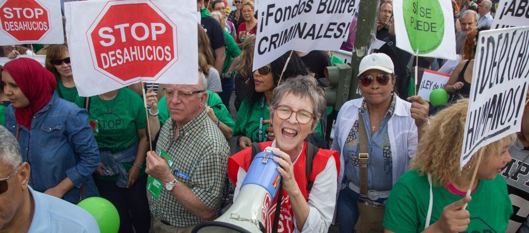 Imagen de archivo de una protesta contra desahucios