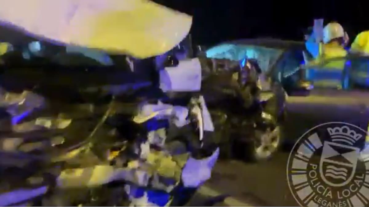 Un accidente de madrugada en la M-50 deja dos heridos en Leganés