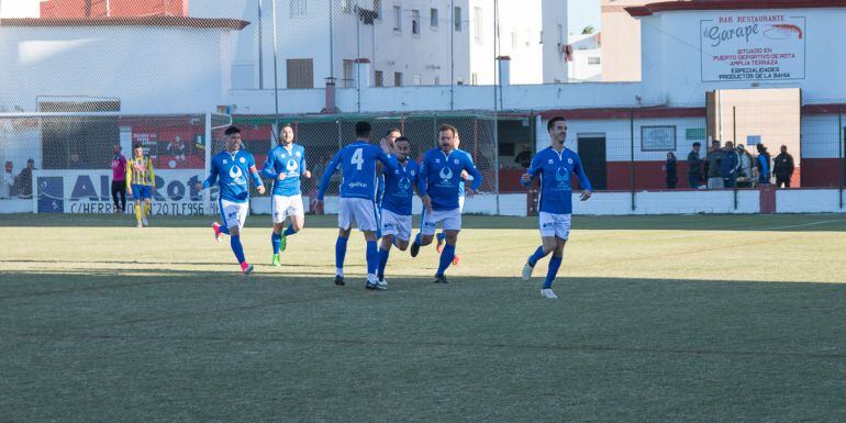 Jorge Herrero durante un partido en Rota esta temporada