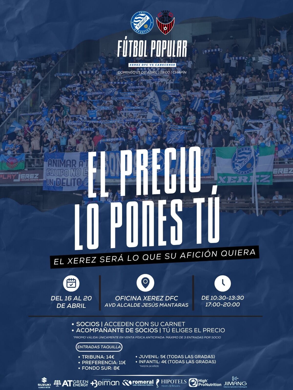 Cartel de la nueva promoción que lanza el Xerez DFC