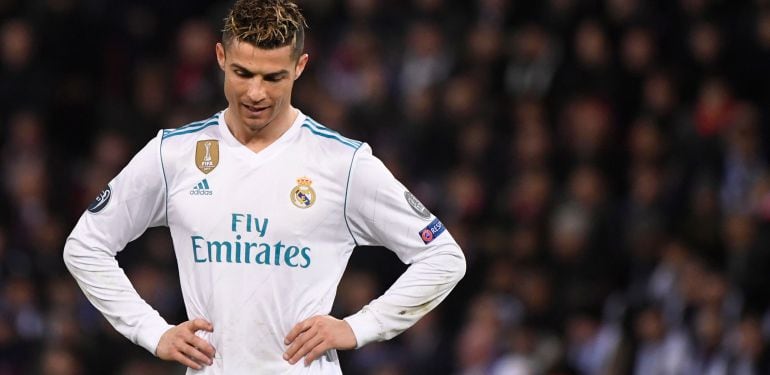 Cristiano Ronaldo, en el partido ante el PSG de la Champions en el Parque de los Príncipes (París).