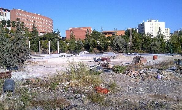 Las obras del parque durante su primera etapa