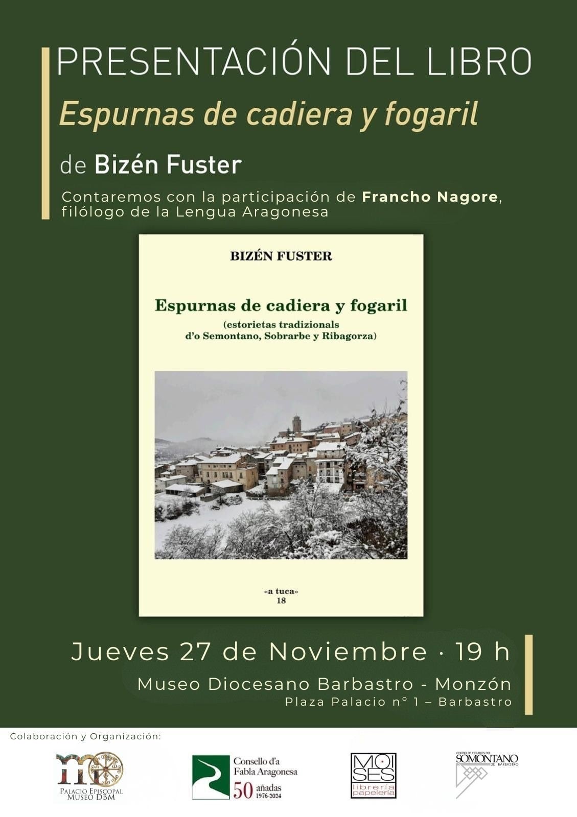 &quot;Espurnas de cadiera y fogaril&quot;, un libro de Bizén Fuster