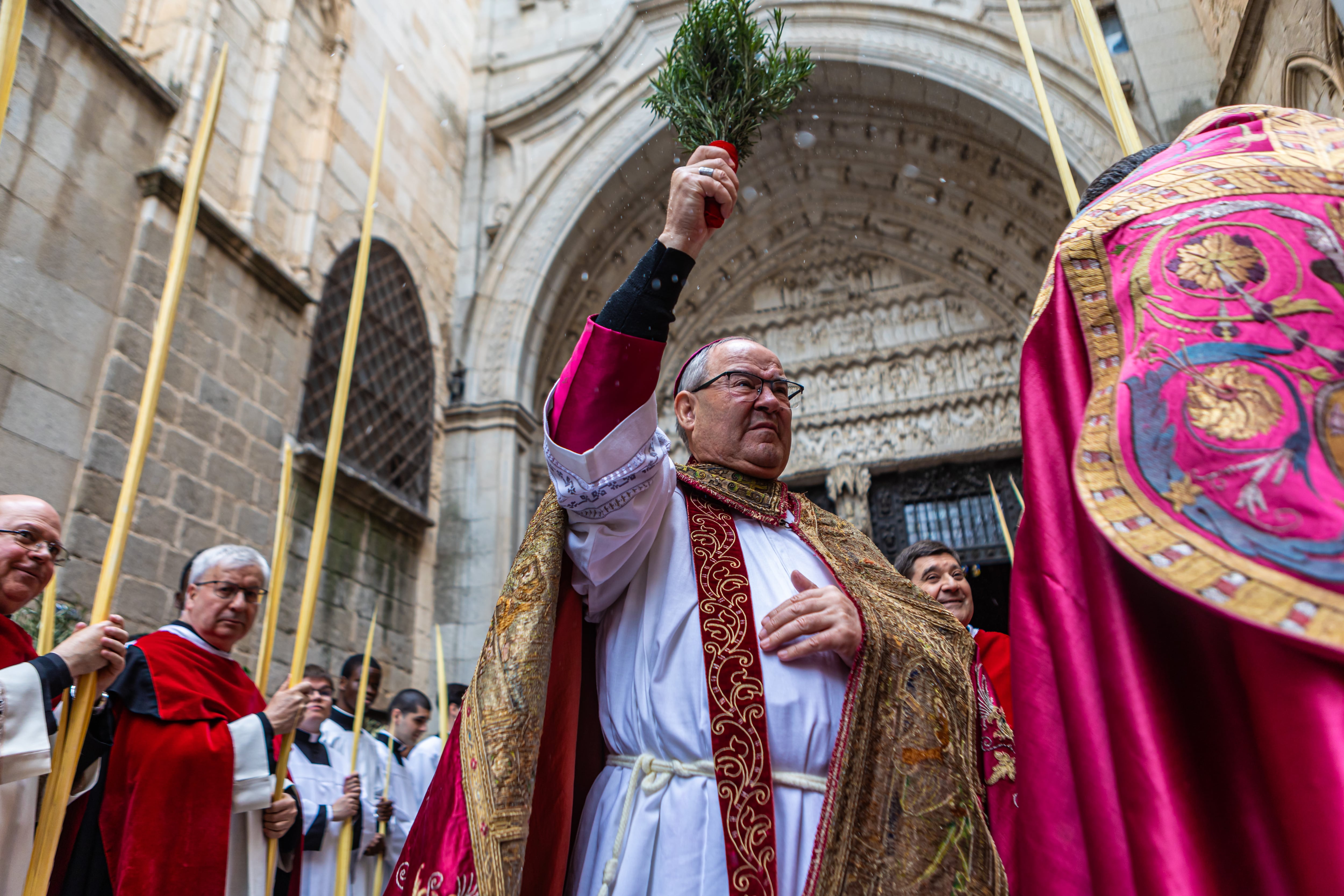 Procesión del domingo de Ramos en la catedral de Toledo