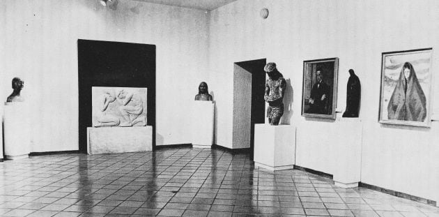 Sala en el Museo de Cuenca dedicada a Fausto Cuebras en 1976.