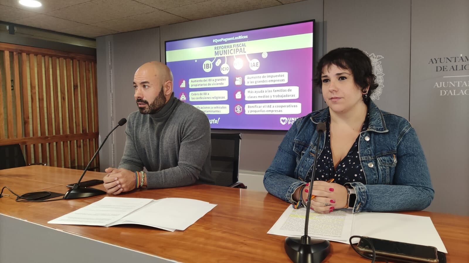 Presentación de la propuesta de reforma fiscal por parte de Unidas Podemos